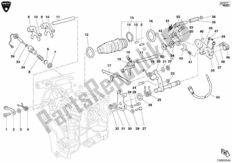 Wszystkie części do Mechanizm Zmiany Biegów Ducati Superbike 998 RS 2002